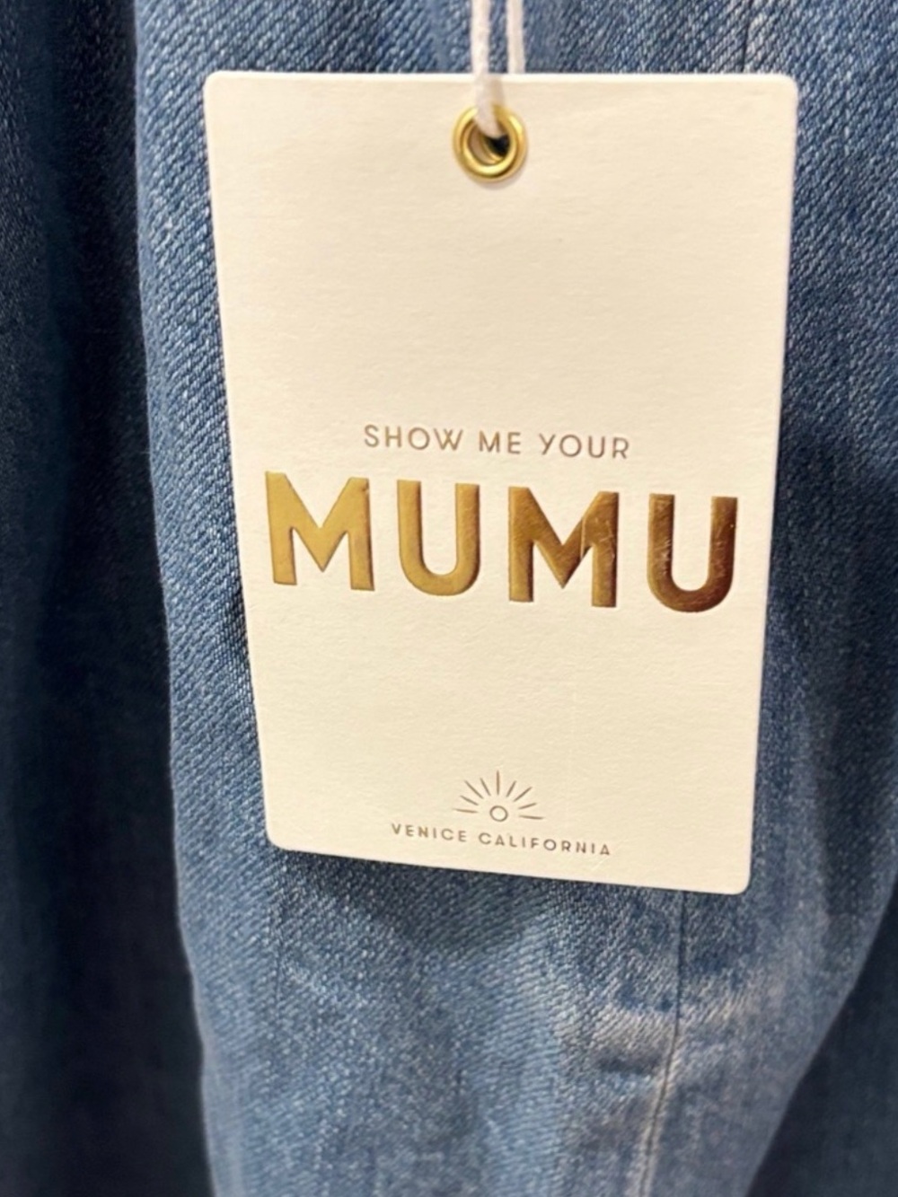 Show Me Your MuMu Light Blue Denim Mini Dress - Picture 4 of 6